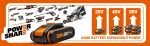 Taille-haie télescopique sur batterie 45 cm avec élagueuse sur perche 20 cm perche 1,8–2,3 m
