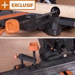Scie à onglet coulissante multi-matériaux 210 mm 1500 W biseau 0–45° onglet 50–50°