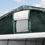 Tente garage 2,4×3,6 m bâche PE 450 N armature acier étanche protection UV vert