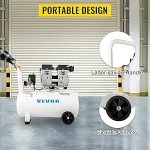 Compresseur d’air sans huile 50 L 750 W 230 V 8 bar 2 manomètres débit 170 L/min 1450 tr/min sur roues