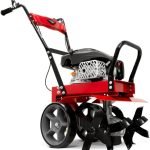 Earthquake Badger Motoculteur à dents avant puissant 160 cc 4 temps Viper Assemblée roue à deux positions Largeur de labour réglable jusqu'à 21&quote; Modèle 41080 Rouge/Noir