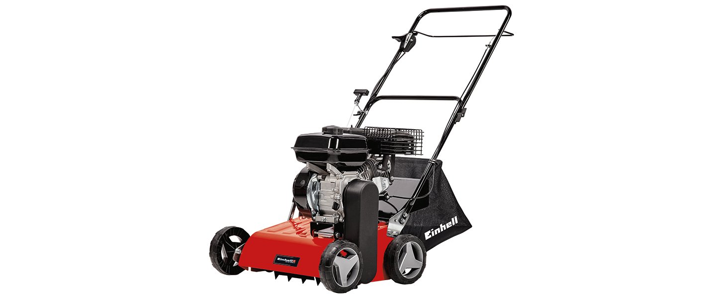 Scarificateur thermique 40 cm 4,2 kW 18 lames bac 45 L réglage profondeur 8 positions surface jusqu’à 1200 m² Scarificateur thermique 40 cm 4,2 kW 18 lames bac 45 L réglage profondeur 8 positions surface jusqu’à 1200 m²