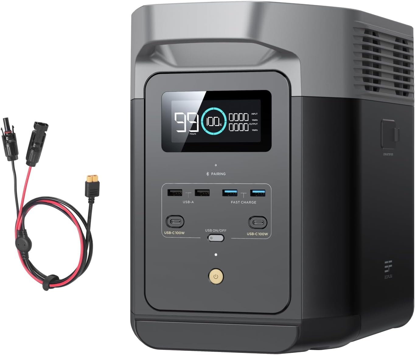 EcoFlow DELTA 2 Station électrique portable avec capacité évolutive de 1-3 kWh, batterie LFP, charge rapide, générateur solaire pour alimentation de secours domestique, balcon, camping et camping-cars EcoFlow DELTA 2 Station électrique portable avec capacité évolutive de 1-3 kWh, batterie LFP, charge rapide, générateur solaire pour alimentation de secours domestique, balcon, camping et camping-cars