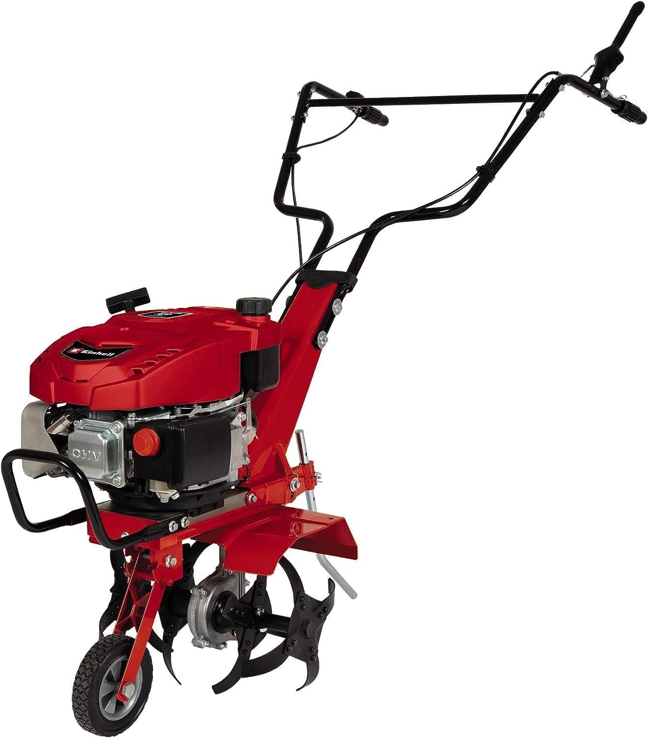 Einhell Motobineuse Thermique GC-MT 2560 LD 2.5 KW, Profondeur de Travail Jusqu’à 230 mm, Moteur 4 Temps 1 Cylindre, béquille réglable en Hauteur, Roue de Guidage orientable, Rouge Einhell Motobineuse Thermique GC-MT 2560 LD 2.5 KW, Profondeur de Travail Jusqu’à 230 mm, Moteur 4 Temps 1 Cylindre, béquille réglable en Hauteur, Roue de Guidage orientable, Rouge