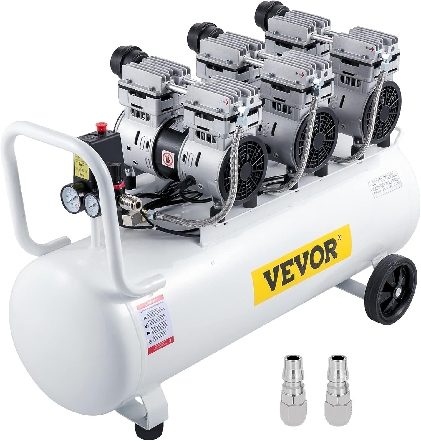 VEVOR Compresseur d'air Silencieux Sans Huile 50L, Compresseur à Air Horizontal Ultra Silencieux Moteur en Cuivre, pour la Réparation à Domicile/le Gonflage des Pneus Nettoyage du Chauffage au Sol VEVOR Compresseur d'air Silencieux Sans Huile 50L, Compresseur à Air Horizontal Ultra Silencieux Moteur en Cuivre, pour la Réparation à Domicile/le Gonflage des Pneus Nettoyage du Chauffage au Sol