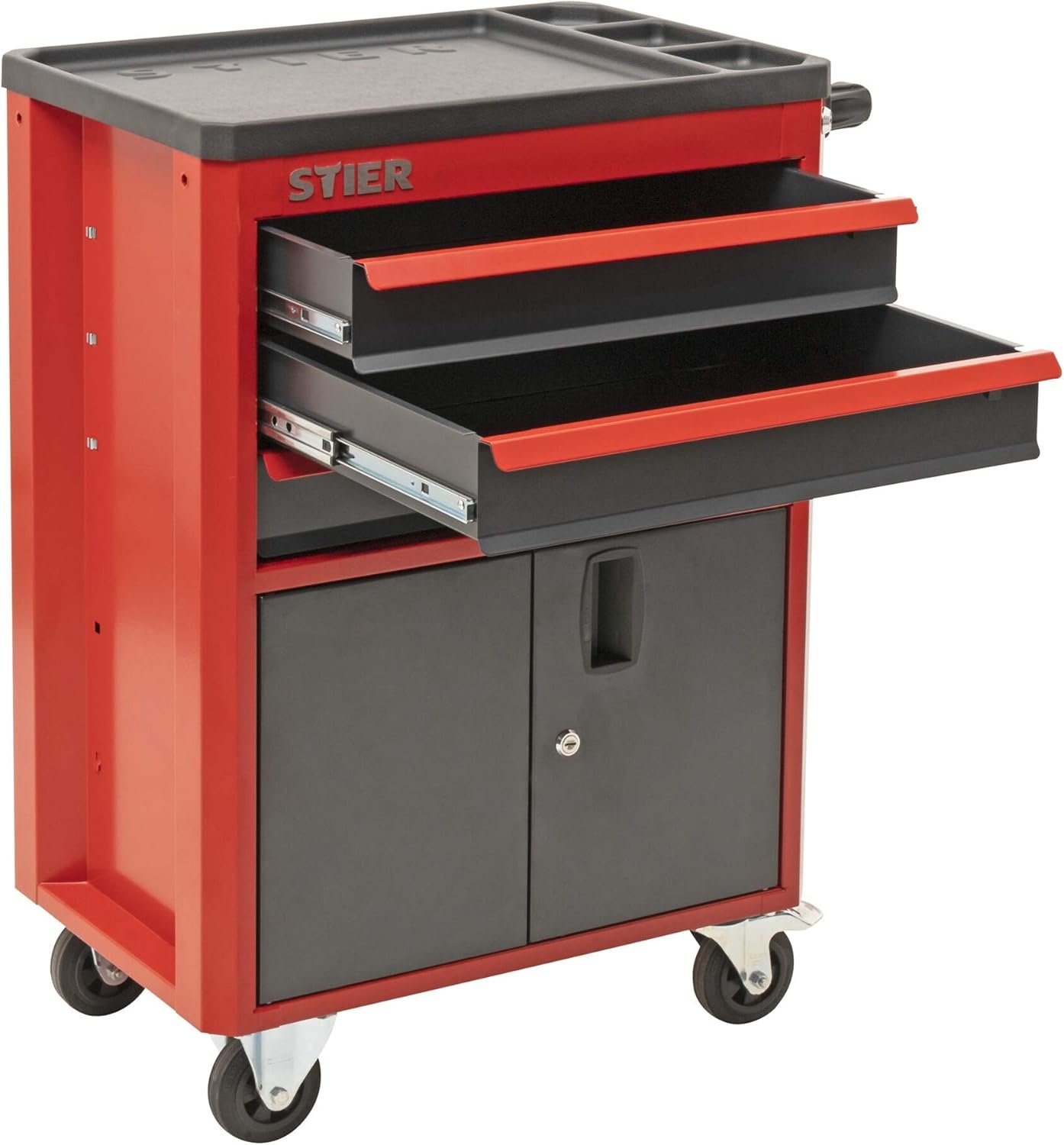 Servante d’atelier 3 tiroirs charge 25 kg par tiroir charge totale 200 kg roues 100 mm verrouillage central Servante d’atelier 3 tiroirs charge 25 kg par tiroir charge totale 200 kg roues 100 mm verrouillage central