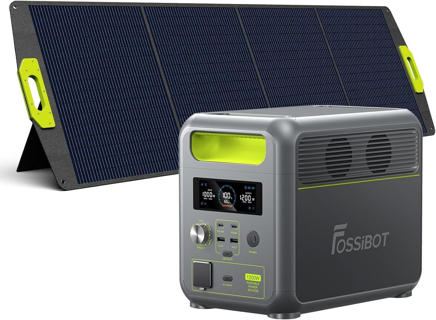 FOSSiBOT F1200 Generateur Electrique Portable 1200W, 1024Wh LiFePO4 Station électrique, 7 Sorties, UPS, BMS, 4000+ Fois, Générateur Solaire pour Camping/Jardin/RV FOSSiBOT F1200 Generateur Electrique Portable 1200W, 1024Wh LiFePO4 Station électrique, 7 Sorties, UPS, BMS, 4000+ Fois, Générateur Solaire pour Camping/Jardin/RV