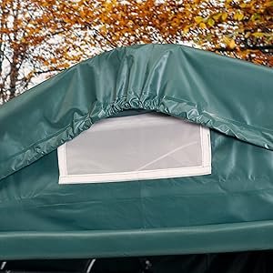 Tente garage 3,3 x 4,8 m bâche PVC 800 N armature acier imperméable hauteur 2,7 m Tente garage 3,3 x 4,8 m bâche PVC 800 N armature acier imperméable hauteur 2,7 m