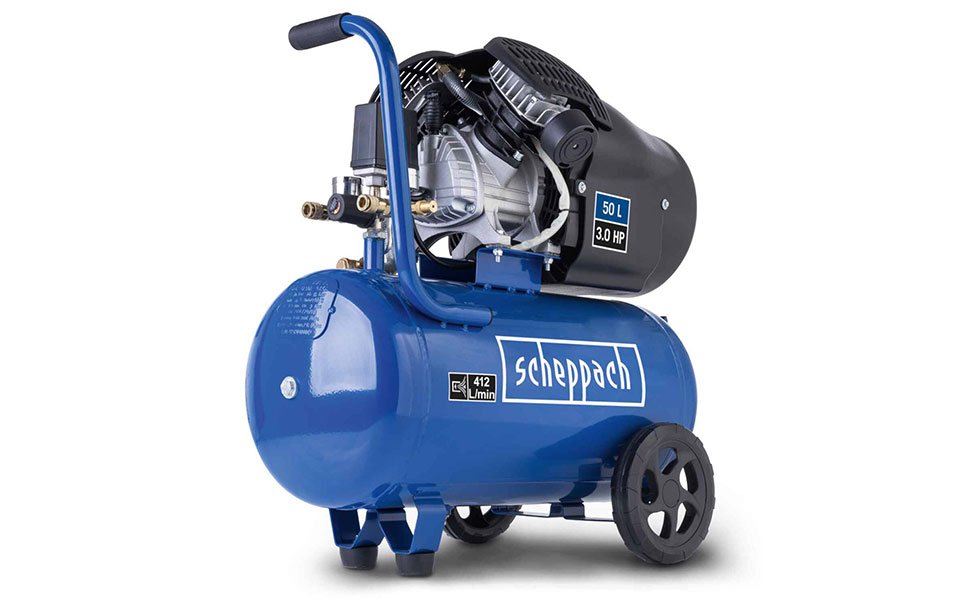 Compresseur d’air 50 L 10 bar 2200 W bicylindre aspiration 412 L/min lubrification à l’huile Compresseur d’air 50 L 10 bar 2200 W bicylindre aspiration 412 L/min lubrification à l’huile