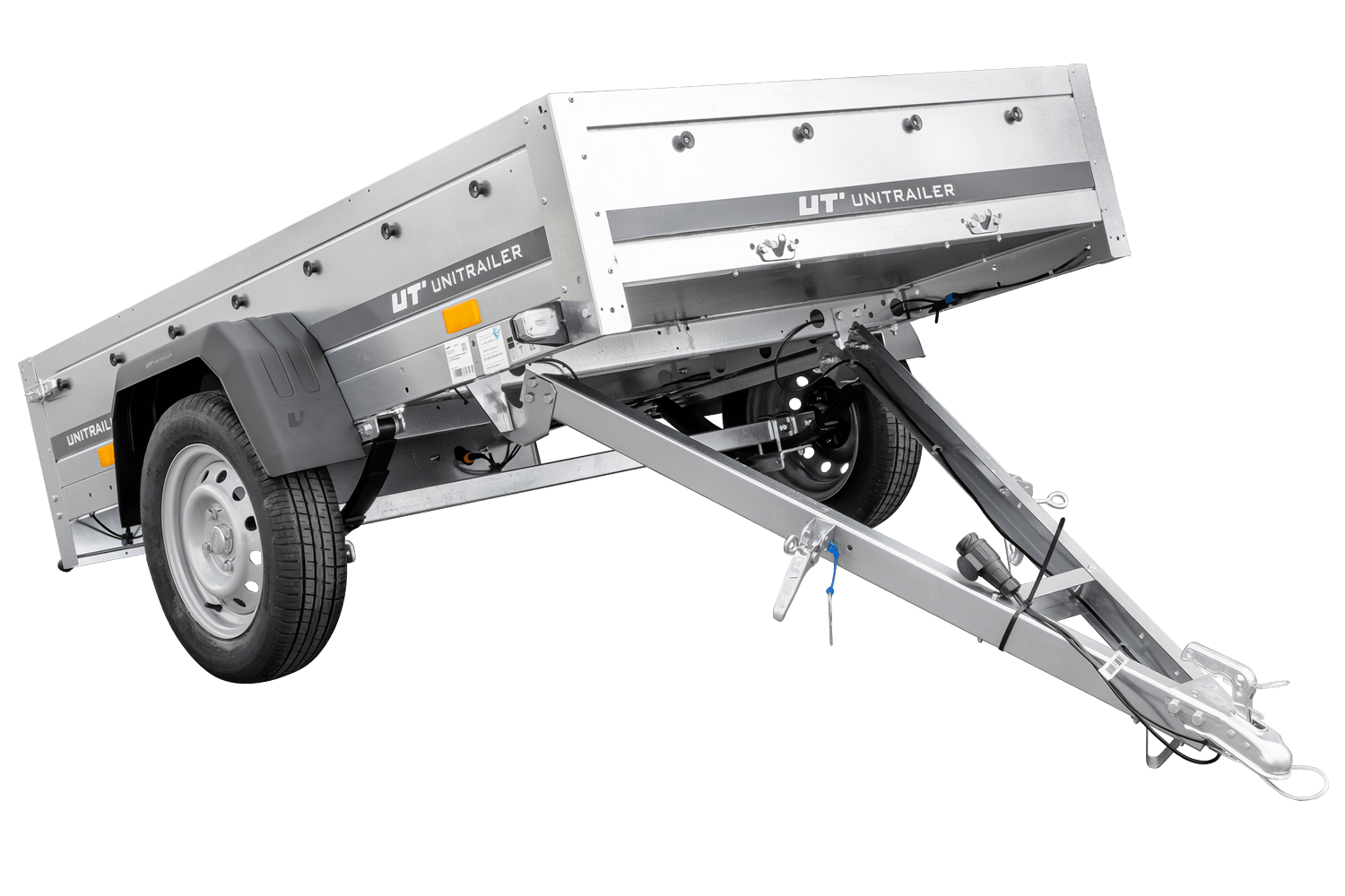 Remorque à un essieu sur ressorts 200×125 UNITRAILER GARDEN 201/R KIPP PTAC 750 kg Remorque à un essieu sur ressorts 200×125 UNITRAILER GARDEN 201/R KIPP PTAC 750 kg