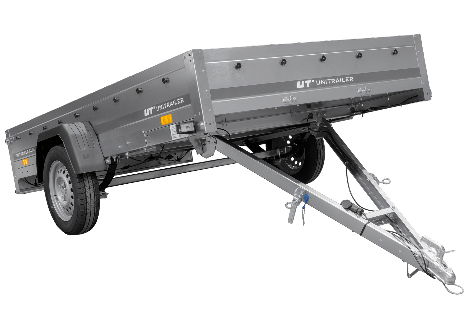 Remorque à un essieu 264×150 UNITRAILER GARDEN 265/R KIPP suspension à ressorts PTAC 750 kg Remorque à un essieu 264×150 UNITRAILER GARDEN 265/R KIPP suspension à ressorts PTAC 750 kg