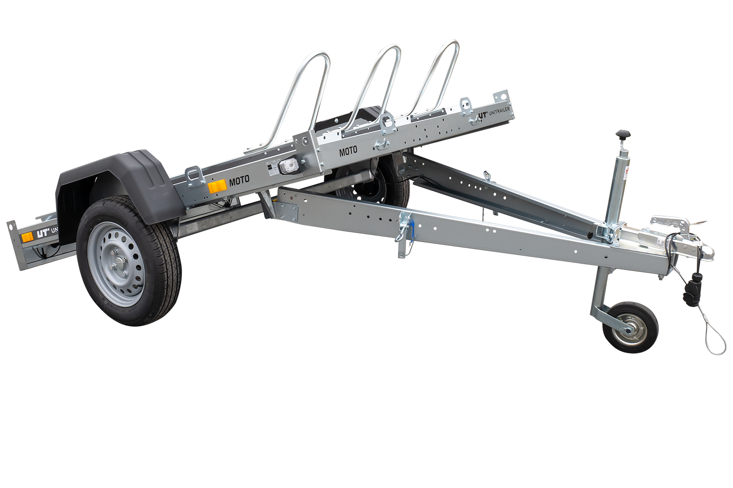 Remorque moto basculante UNITRAILER Moto 3 – PTAC 750 kg – 3 rails – 220 x 155,2 cm Remorque moto basculante UNITRAILER Moto 3 – PTAC 750 kg – 3 rails – 220 x 155,2 cm