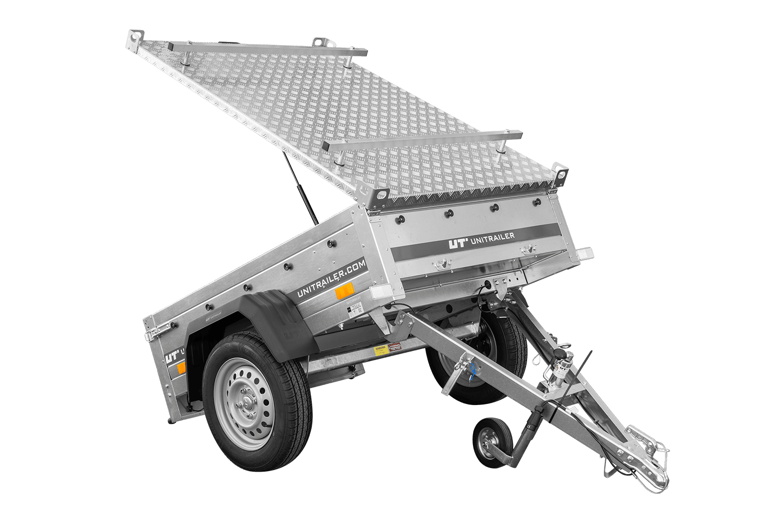 Remorque simple essieu UNITRAILER Garden Trailer 150 KIPP 150×106 capot aluminium Remorque simple essieu UNITRAILER Garden Trailer 150 KIPP 150×106 capot aluminium