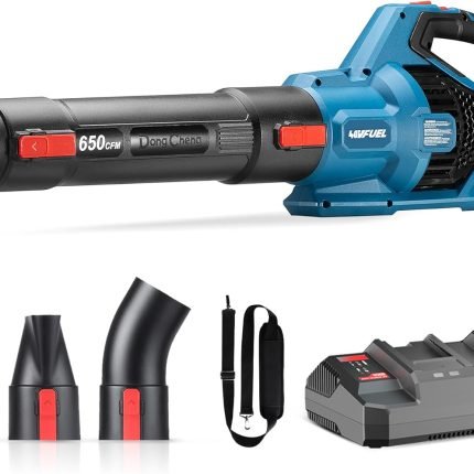 Souffleur de feuilles sans fil 40 V 650 CFM avec 2 batteries 4,0 Ah et chargeur