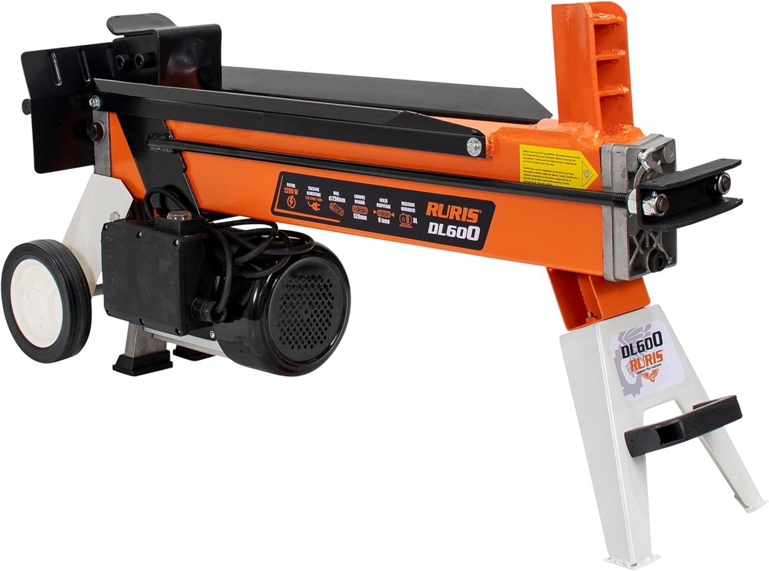 Fendeur de bûches électrique 6 tonnes 52 cm 2200 W 230 V Fendeur de bûches électrique 6 tonnes 52 cm 2200 W 230 V